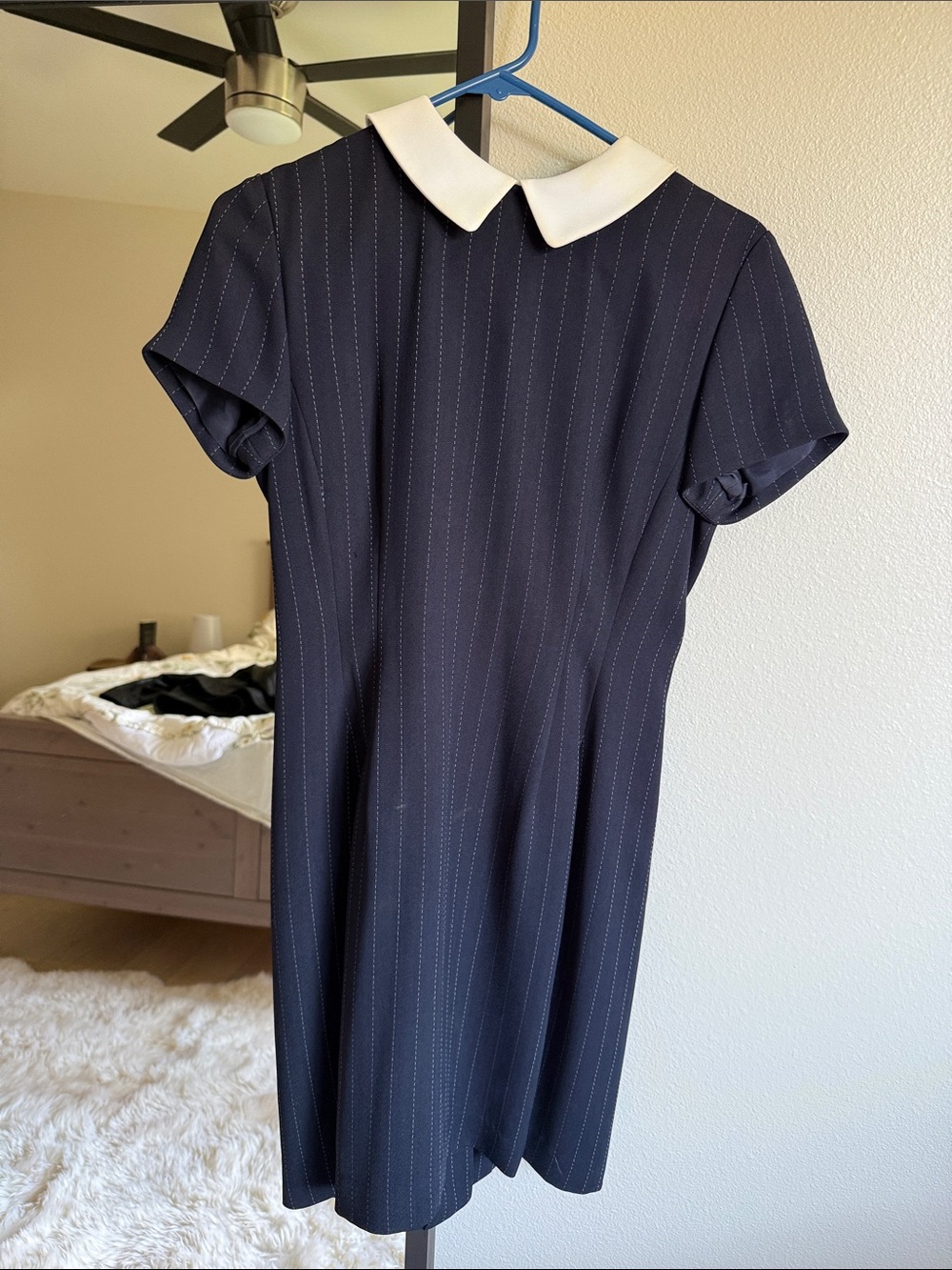 Classic Navy Pinstripe Ann Taylor vintage dress